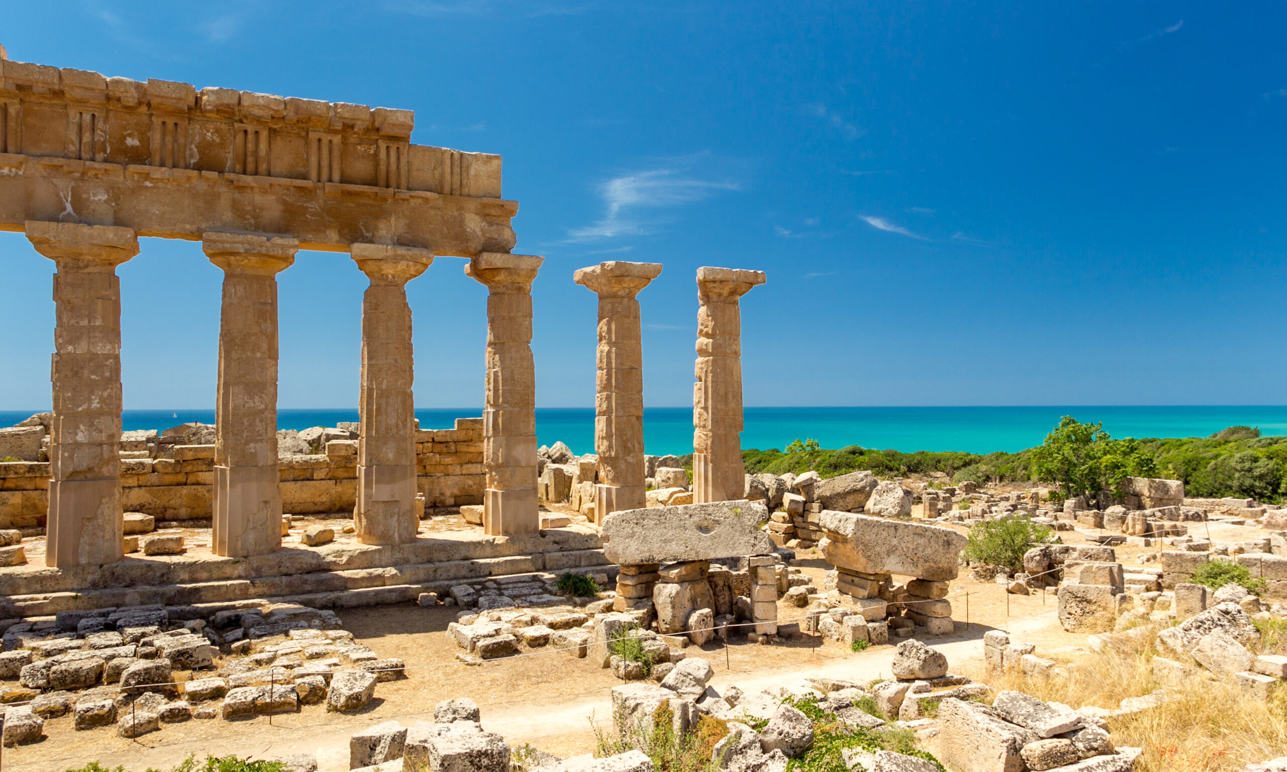 Roman temple Tempio Greco di Selinunte in Sicily