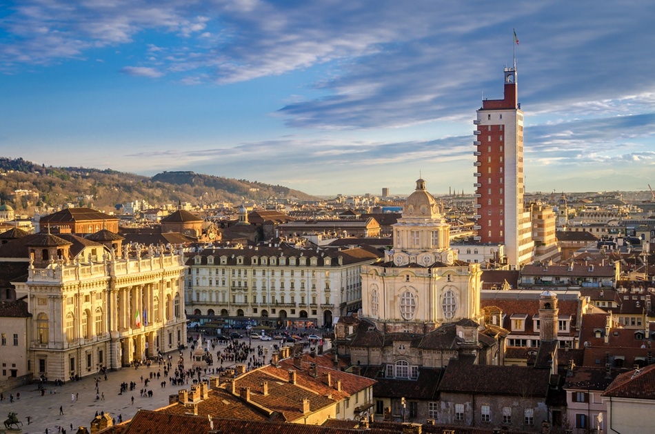 Sicht auf die Stadt Turin.