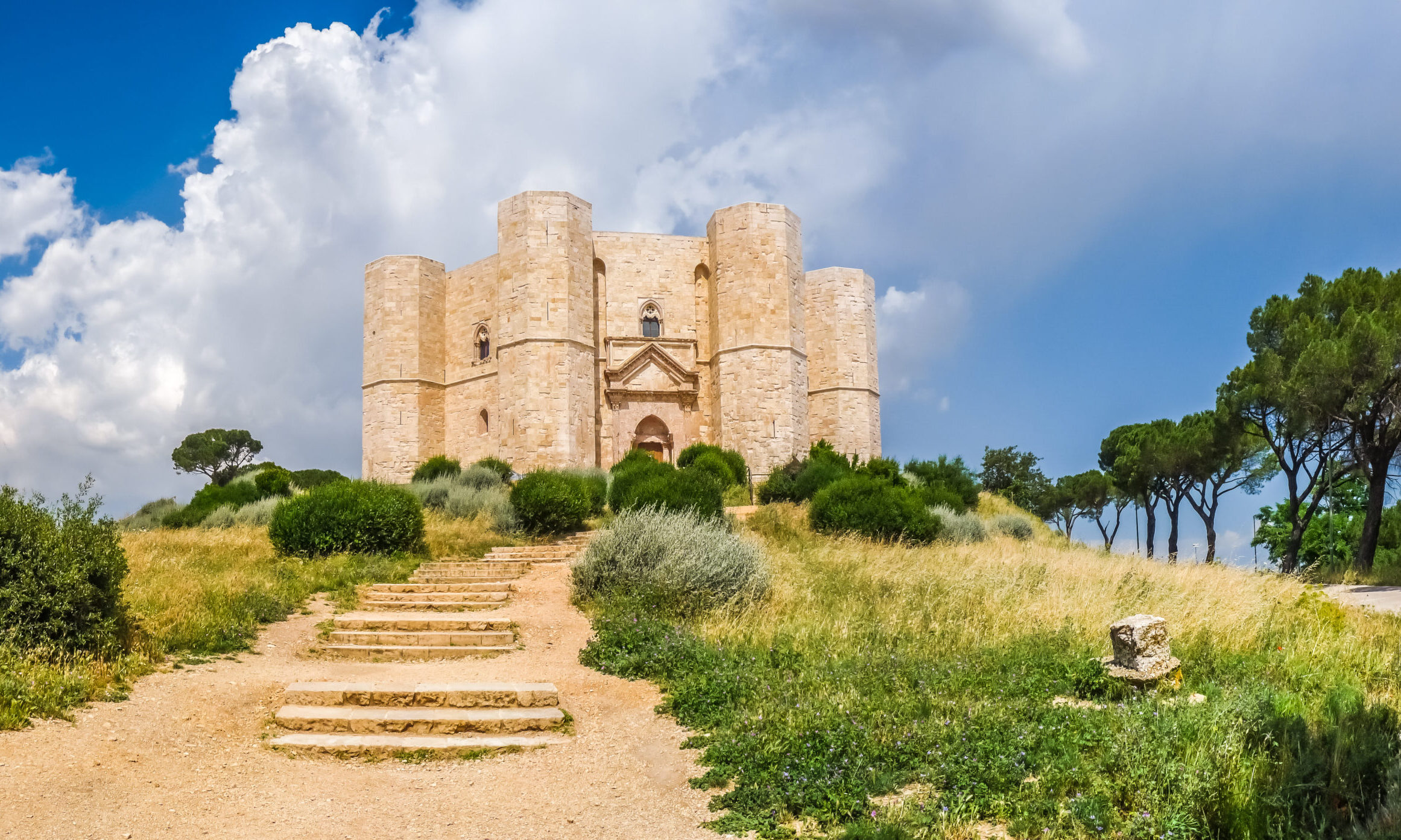 Castel del Monte, Apulia: An octagonal 13th-century castle built by Emperor Frederick II.