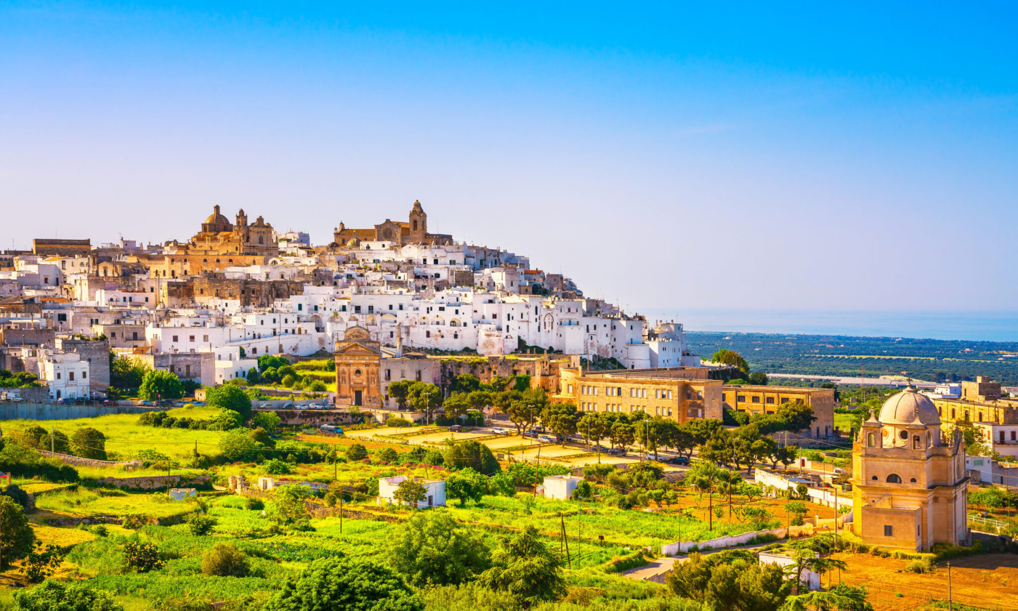 Skyline of Ostuni the so called white town in Brindisi