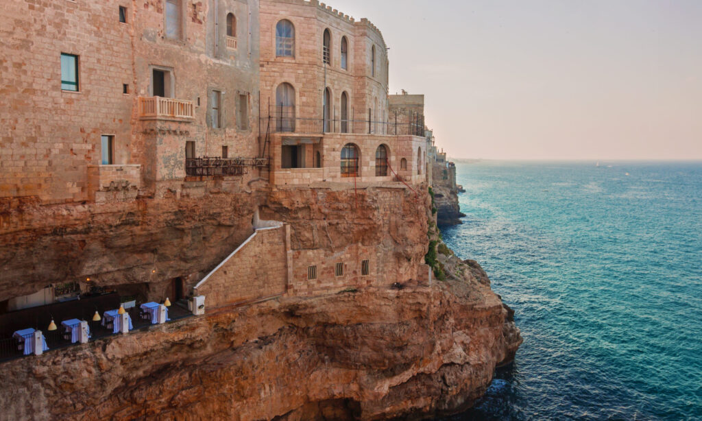 The Grotta Palazzese in Polignano a Mare is a wonderful event location in Italy