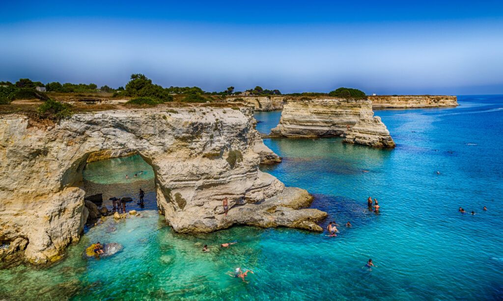 Beautiful seaside in the South of italy in Apulia
