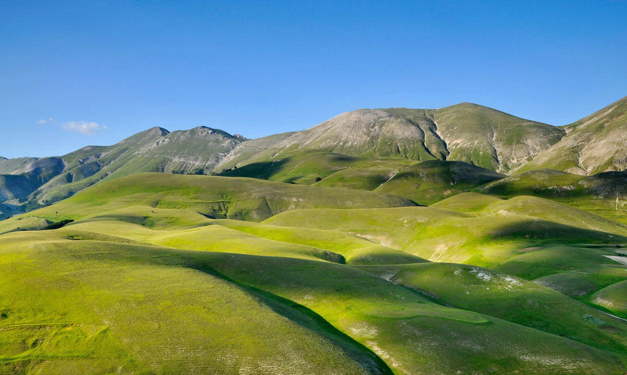 The Mountains Monti Sibillini in the Marches in Ital