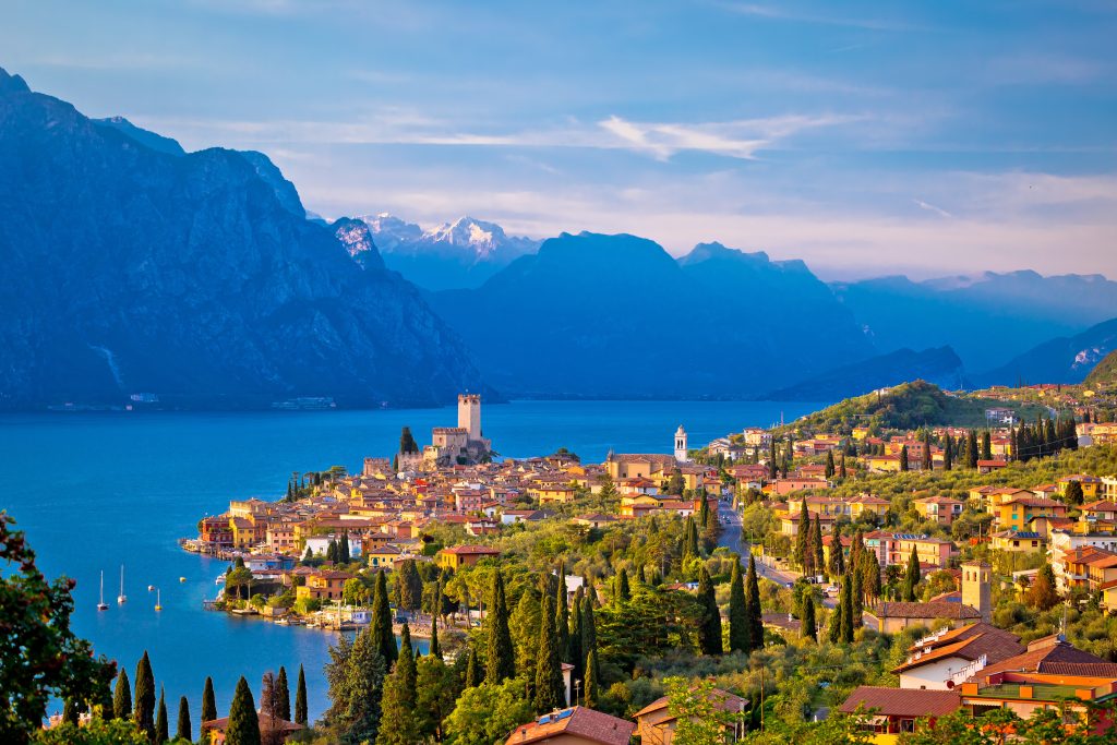 Town of Malcesine on Lago di Garda.