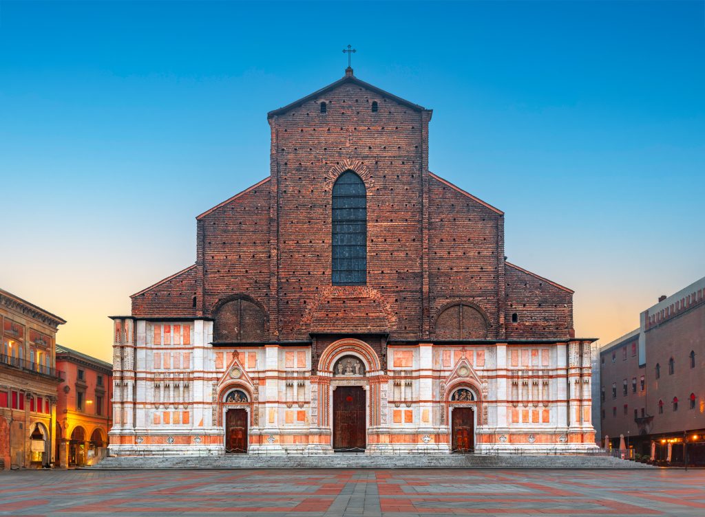 Bologna, Italy at the Basilica of San Petronio.